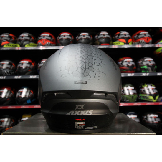 AXXIS - DRAKEN S < FORZA B5 MATT GREY GRAY > FULL FACE MOTORCYCLE HELMET ROAD