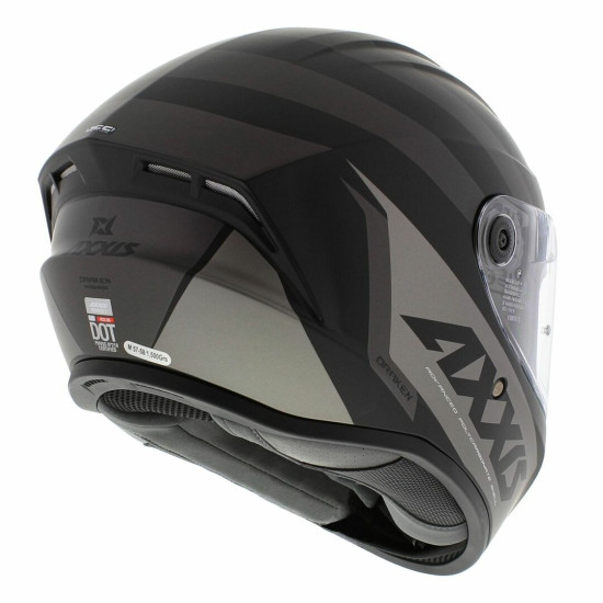 AXXIS - DRAKEN S < PREMIER B1 MATT BLACK > FULL FACE MOTORCYCLE HELMET ROAD