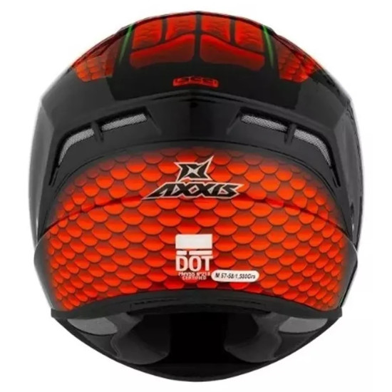 AXXIS - DRAKEN S < NAHESA A5 MATT RED > FULL FACE MOTORCYCLE HELMET ROAD