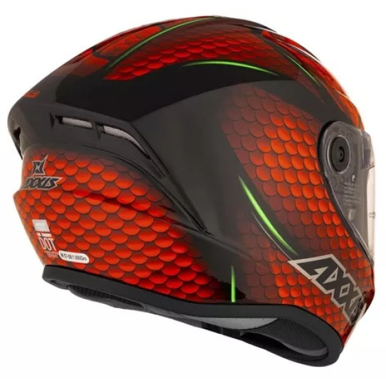 AXXIS - DRAKEN S < NAHESA A5 MATT RED > FULL FACE MOTORCYCLE HELMET ROAD