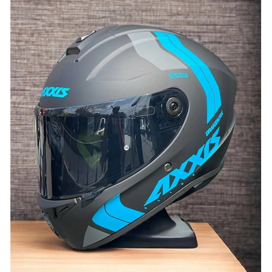 AXXIS - DRAKEN S < SLIDE B7 MATT FLURO BLUE > FULL FACE MOTORCYCLE HELMET ROAD