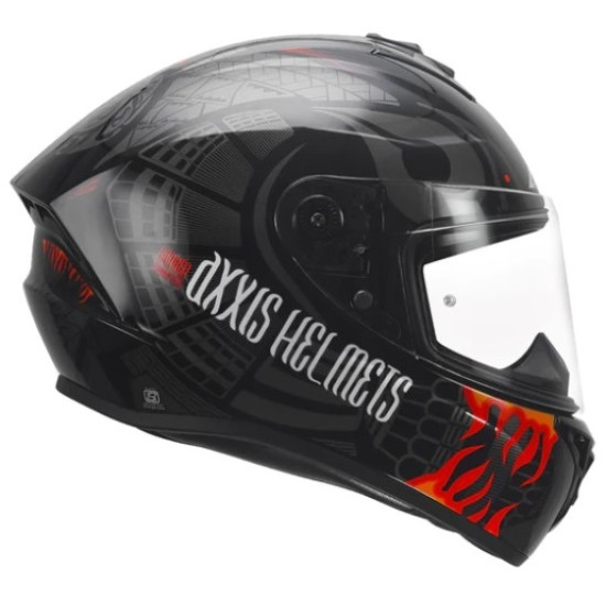 AXXIS - DRAKEN S < MAORI DEVIL B5 MATT RED > FULL FACE MOTORCYCLE HELMET ROAD