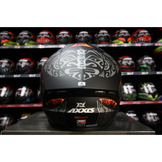 AXXIS - DRAKEN S < MAORI DEVIL B5 MATT RED > FULL FACE MOTORCYCLE HELMET ROAD