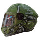 AXXIS - DRAKEN S < IRON PEACE C6 MATT GREEN > FULL FACE MOTORCYCLE HELMET ROAD