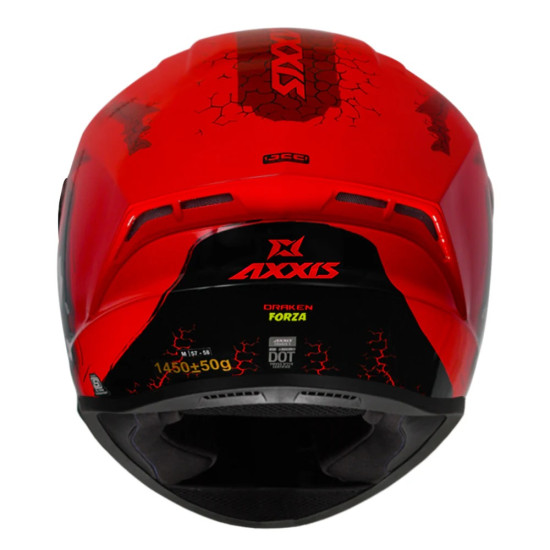 AXXIS - DRAKEN S < FORZA A5 MATT RED > FULL FACE MOTORCYCLE HELMET ROAD