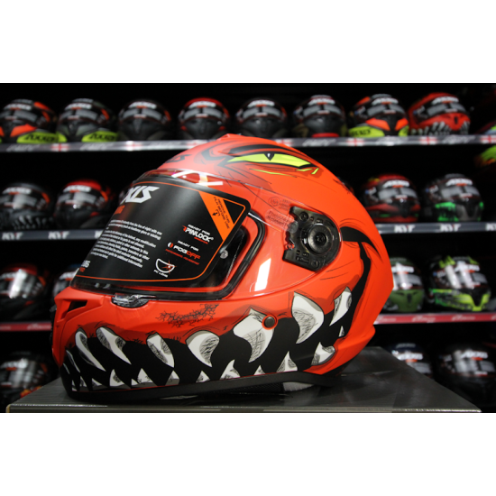 AXXIS - DRAKEN S < FORZA A5 MATT RED > FULL FACE MOTORCYCLE HELMET ROAD