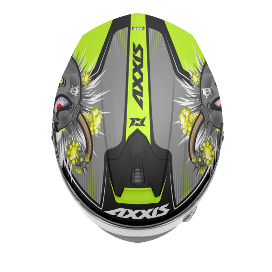 AXXIS - DRAKEN S < BOMBS A2 MATT GRAY GREY > FULL FACE MOTORCYCLE HELMET ROAD