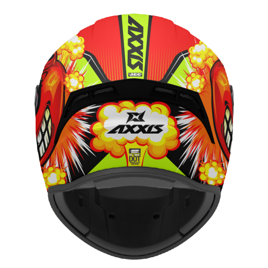 AXXIS - DRAKEN S < BOMBS A5 MATT RED > FULL FACE MOTORCYCLE HELMET ROAD