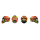 AXXIS - DRAKEN S < BOMBS A5 MATT RED > FULL FACE MOTORCYCLE HELMET ROAD