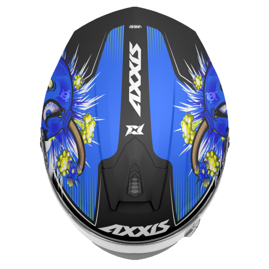 AXXIS - DRAKEN S < BOMBS B7 MATT BLUE > FULL FACE MOTORCYCLE HELMET ROAD