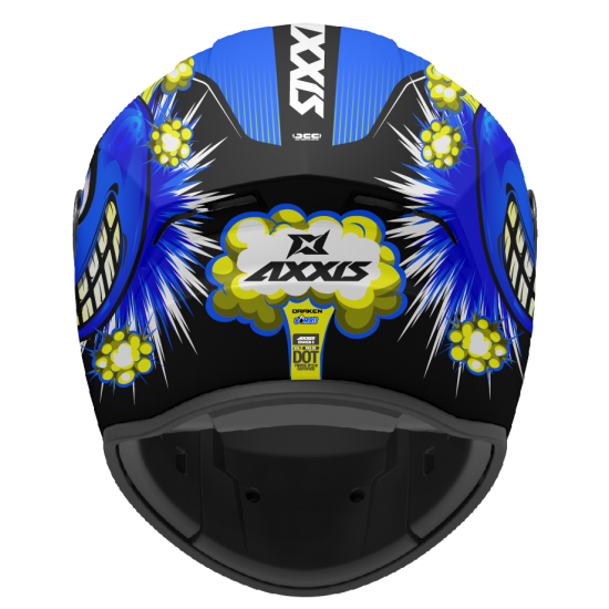 AXXIS - DRAKEN S < BOMBS B7 MATT BLUE > FULL FACE MOTORCYCLE HELMET ROAD