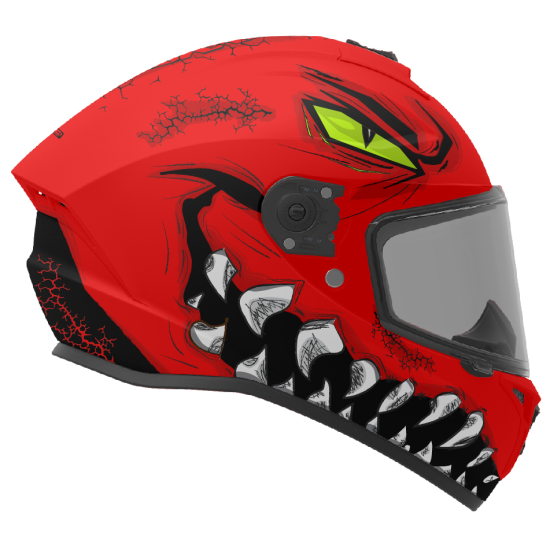 AXXIS - DRAKEN S < FORZA A5 MATT RED > FULL FACE MOTORCYCLE HELMET ROAD