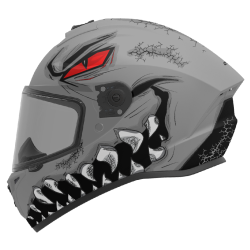 AXXIS - DRAKEN S < FORZA B5 MATT GREY GRAY > FULL FACE MOTORCYCLE HELMET ROAD