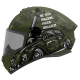 AXXIS - DRAKEN S < IRON PEACE C6 MATT GREEN > FULL FACE MOTORCYCLE HELMET ROAD