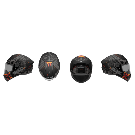 AXXIS - DRAKEN S < MAORI DEVIL B5 MATT RED > FULL FACE MOTORCYCLE HELMET ROAD