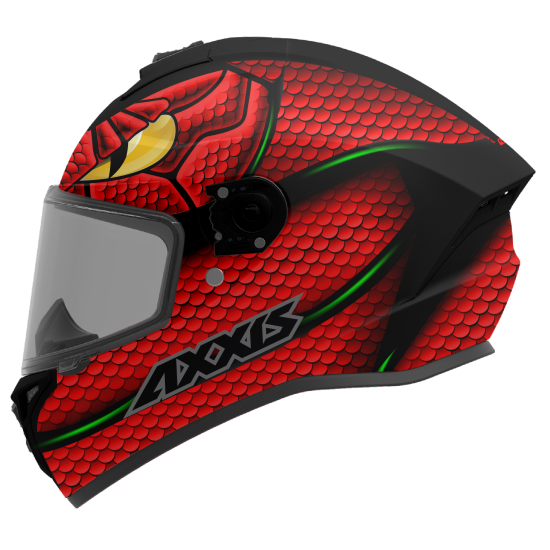 AXXIS - DRAKEN S < NAHESA A5 MATT RED > FULL FACE MOTORCYCLE HELMET ROAD