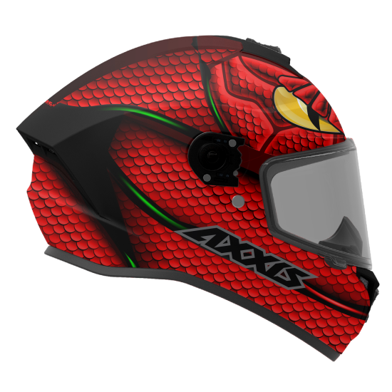 AXXIS - DRAKEN S < NAHESA A5 MATT RED > FULL FACE MOTORCYCLE HELMET ROAD