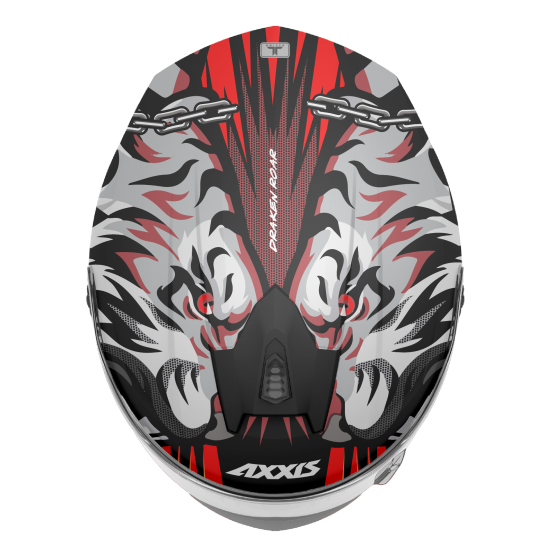 AXXIS - DRAKEN S < ROAR B5 MATT RED > FULL FACE MOTORCYCLE HELMET ROAD