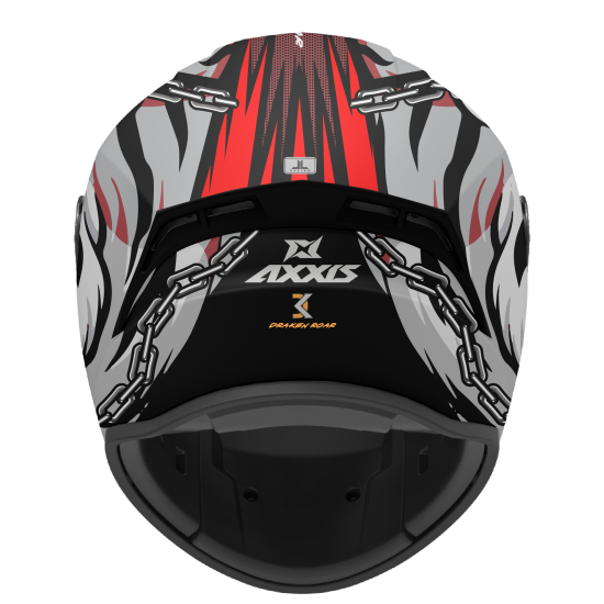 AXXIS - DRAKEN S < ROAR B5 MATT RED > FULL FACE MOTORCYCLE HELMET ROAD