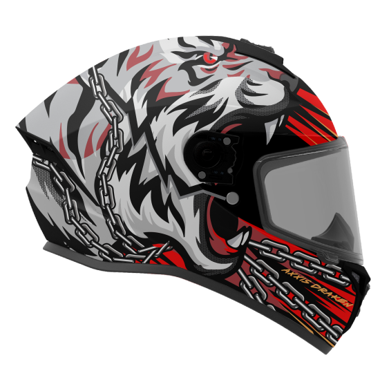 AXXIS - DRAKEN S < ROAR B5 MATT RED > FULL FACE MOTORCYCLE HELMET ROAD