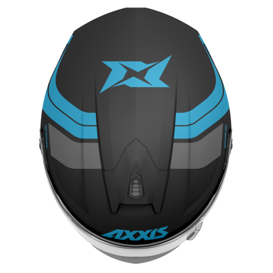 AXXIS - DRAKEN S < SLIDE B7 MATT FLURO BLUE > FULL FACE MOTORCYCLE HELMET ROAD