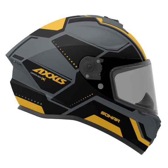 AXXIS - DRAKEN S < SONAR C3 MATT YELLOW > FULL FACE MOTORCYCLE HELMET ROAD