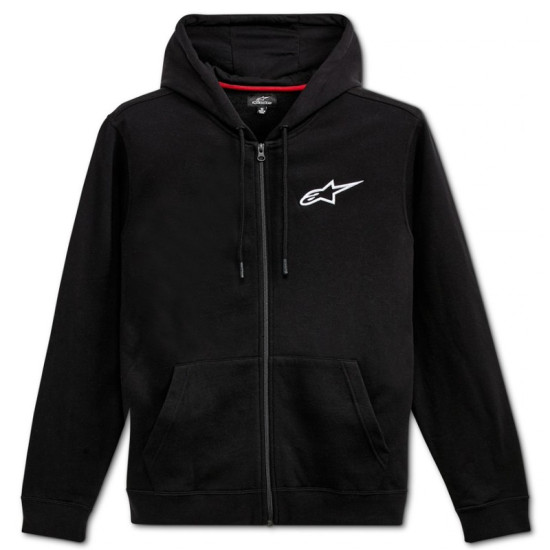 ALPINESTARS "AGELESS CHEST ZIP HOODIE" CASUAL SWEATSHIRT JUMPER < BLACK / WHITE >