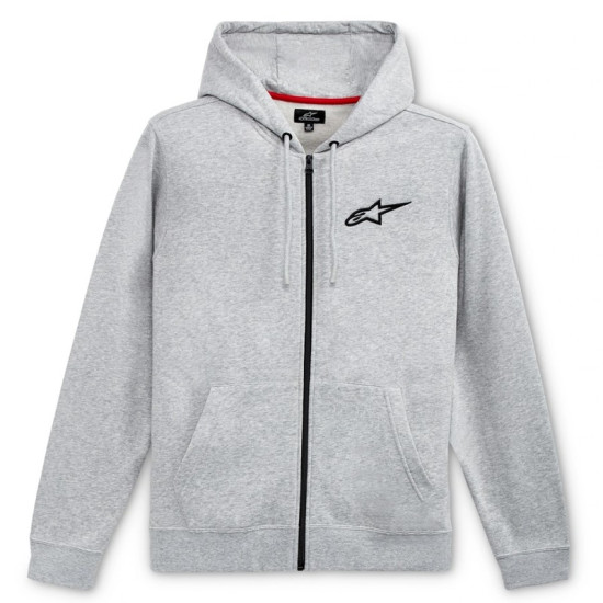 ALPINESTARS "AGELESS CHEST ZIP HOODIE" CASUAL SWEATSHIRT JUMPER < GREY GRAY HEATHER / BLACK >