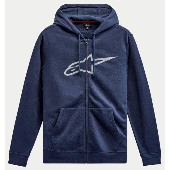 ALPINESTARS "AGELESS II ZIP HOODIE" CASUAL SWEATSHIRT JUMPER < NAVY BLUE / WHITE >