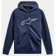 ALPINESTARS "AGELESS II ZIP HOODIE" CASUAL SWEATSHIRT JUMPER < NAVY BLUE / WHITE >