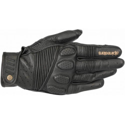 ALPINESTARS Oscar Crazy Eight Retro Cafe Racer Leather Motorcycle Gloves < black >