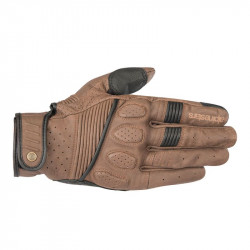 ALPINESTARS Oscar Crazy Eight Retro Cafe Racer Leather Motorcycle Gloves < brown black >