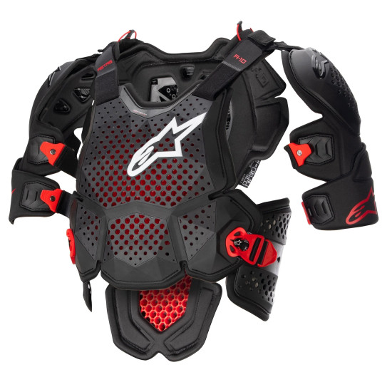 ALPINESTARS A-10 V2 FULL CHEST PROTECTOR ARMOUR A10V2 < ANTHRACITE BLACK RED >