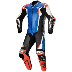 ALPINESTARS RACING ABSOLUTE V2 1-PIECE LEATHER SUIT TECH-AIR® COMPATIBLE - BLUE WHITE BLACK