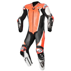 ALPINESTARS RACING ABSOLUTE V2 1-PIECE LEATHER SUIT TECH-AIR® COMPATIBLE - RED WHITE BLACK