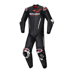 ALPINESTARS GP-R7 1-PIECE LEATHER SUIT < GPR7 > - BLACK WHITE FLURO RED