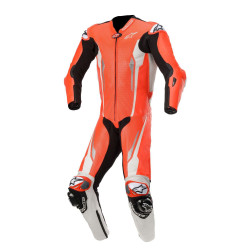 ALPINESTARS RACING ABSOLUTE 1-PIECE LEATHER SUIT TECH-AIR® COMPATIBLE - RED WHITE BLACK