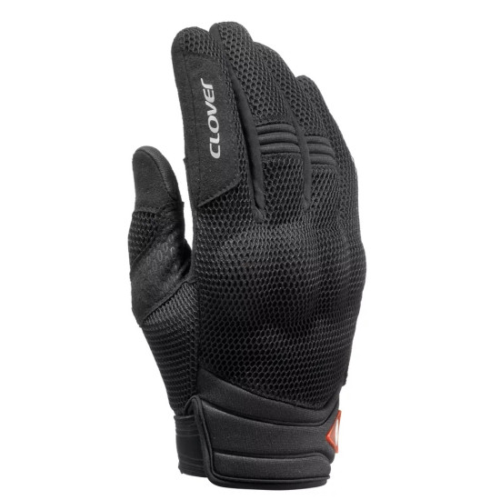 CLOVER STORM SUMMER MESH VENTILATED MOTORCYCLE GLOVES < BLACK / BLACK >