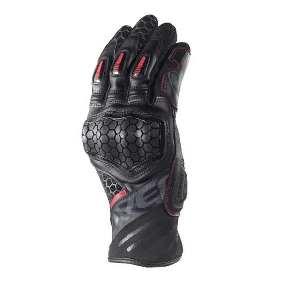 CLOVER PREDATOR-2 SHORT SUMMER LEATHER VENTED GLOVE < BLACK >