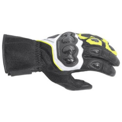 DRIRIDER Air Ride 2 "Long Cuff" Summer Sport Touring Vented Gloves < black white yellow > Sizes XS - S - M - L - XL - 2XL