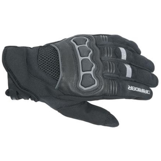 DRIRIDER Street Summer Sport Touring Gloves < black grey gray > Sizes S - M - L - XL - 2XL