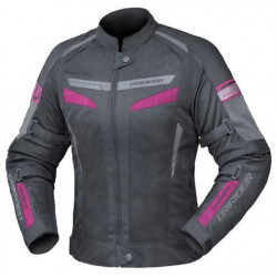 DRIRIDER Air Ride 5 Ladies Womens Sports Touring Vented Jacket < black pink > Sizes 8 - 8 - 10 - 12 - 14 - 16 - 18 - 20 - 22
