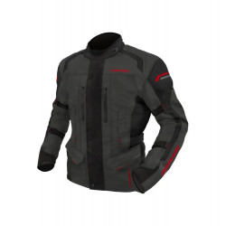 DRIRIDER Compass 4 "Youth" Junior Touring Jacket < Grey Gray Red > Sizes S - M - L - XL - 2XL