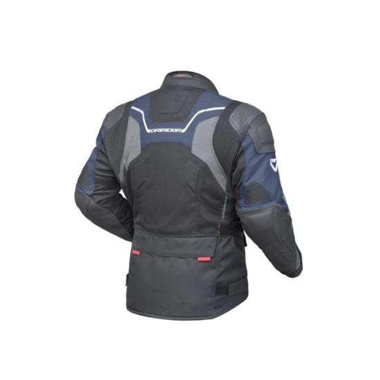 DRIRIDER Nordic 4 Airflow Leather Textile Touring Vented Jacket < black cobalt blue > Sizes XS - S - M - L - XL - 2XL - 3XL - 4XL - 6XL