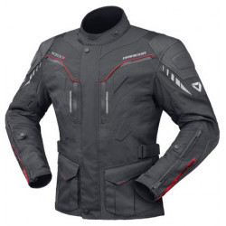 DRIRIDER Nordic V Leather Textile Sports Touring Jacket < black black > Sizes XS - S - M - L - XL - 2XL - 3XL - 4XL - 6XL - 8XL