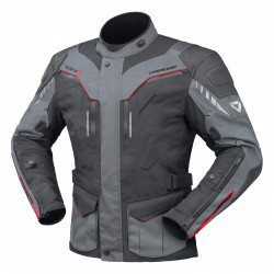 DRIRIDER Nordic V Leather Textile Sports Touring Jacket < dark grey gray > Sizes XS - S - M - L - XL - 2XL - 3XL - 4XL - 6XL - 8XL