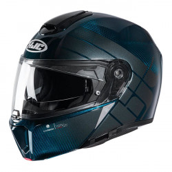 HJC - RPHA 90S Carbon BALIAN MC-2 Helmet < CLEAR CARBON GREEN BLUE > (Modular / Flip)
