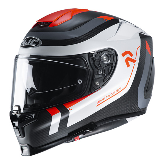 HJC - RPHA 70 "REPLE MC-6HSF" Helmet < CARBON ORANGE RED GREY GRAY WHITE SILVER >