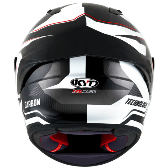 KYT NZ RACE COMPETITION WHITE CARBON RED