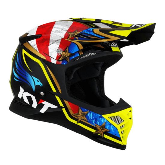KYT SKYHAWK HI-FLY / HI FLY HELMET (with MIPS) < STARS STRIPES RED WHITE EAGLE YELLOW >